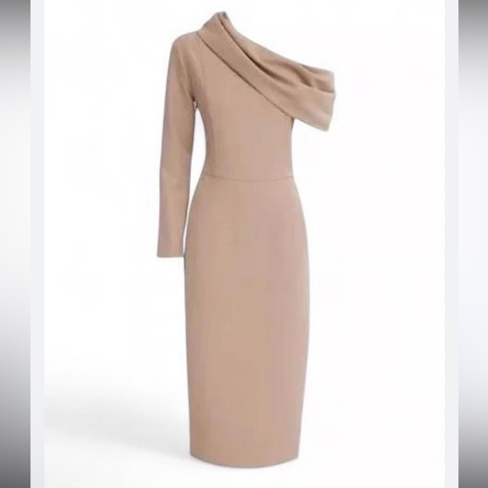 Julia Allert One Shoulder Cowl Neck Dress NWT